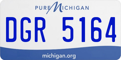 MI license plate DGR5164
