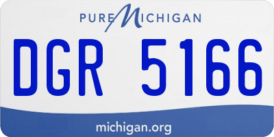 MI license plate DGR5166