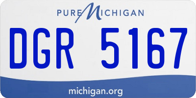 MI license plate DGR5167