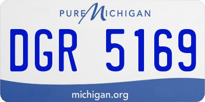 MI license plate DGR5169
