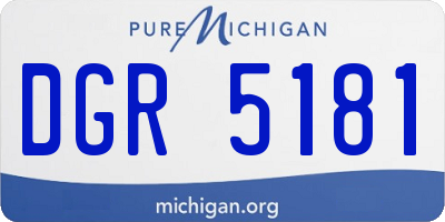 MI license plate DGR5181