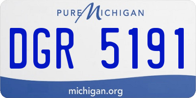MI license plate DGR5191