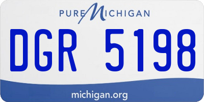 MI license plate DGR5198