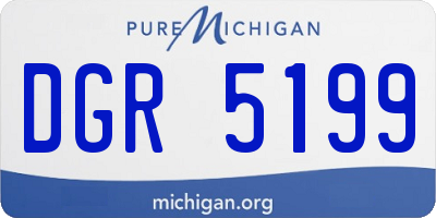 MI license plate DGR5199