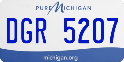 MI license plate DGR5207