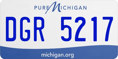 MI license plate DGR5217