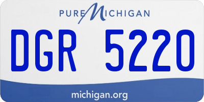 MI license plate DGR5220