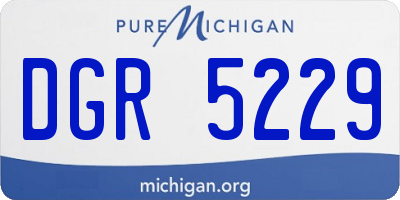 MI license plate DGR5229