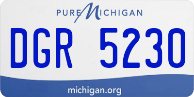 MI license plate DGR5230