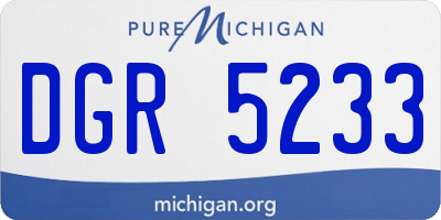 MI license plate DGR5233