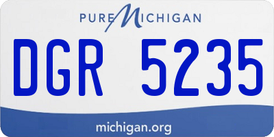 MI license plate DGR5235