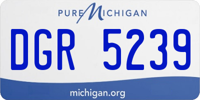 MI license plate DGR5239