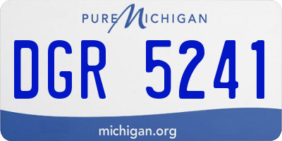 MI license plate DGR5241