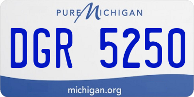 MI license plate DGR5250