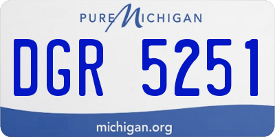 MI license plate DGR5251