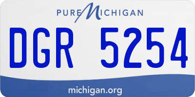 MI license plate DGR5254