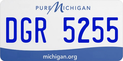 MI license plate DGR5255