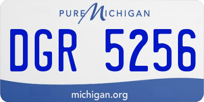 MI license plate DGR5256