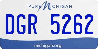 MI license plate DGR5262