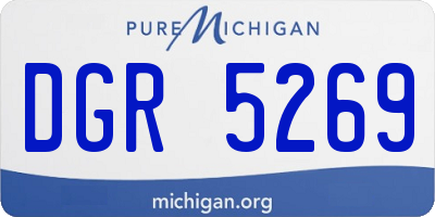 MI license plate DGR5269