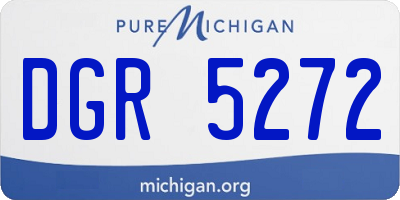 MI license plate DGR5272
