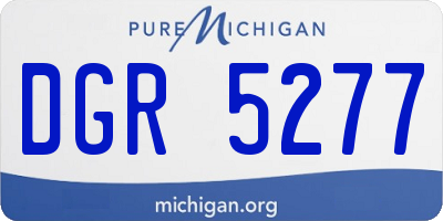 MI license plate DGR5277
