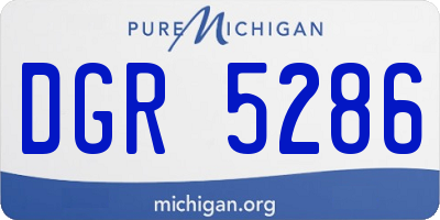 MI license plate DGR5286