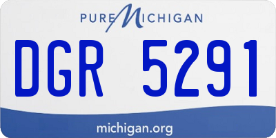 MI license plate DGR5291