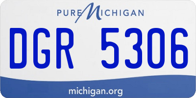 MI license plate DGR5306