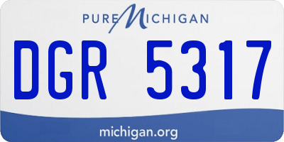 MI license plate DGR5317
