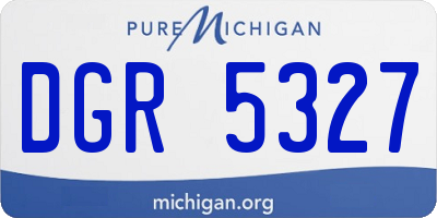 MI license plate DGR5327