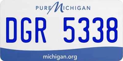 MI license plate DGR5338