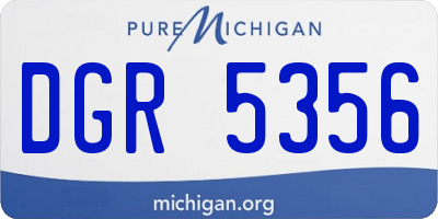MI license plate DGR5356