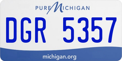MI license plate DGR5357