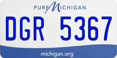 MI license plate DGR5367