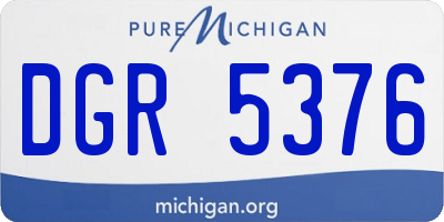 MI license plate DGR5376
