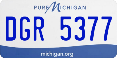 MI license plate DGR5377