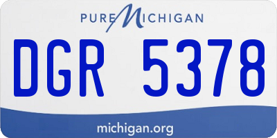 MI license plate DGR5378