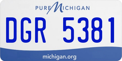 MI license plate DGR5381