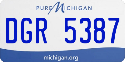 MI license plate DGR5387