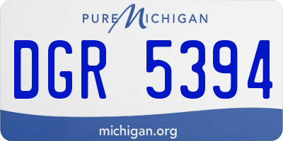 MI license plate DGR5394