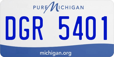 MI license plate DGR5401