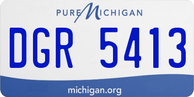 MI license plate DGR5413