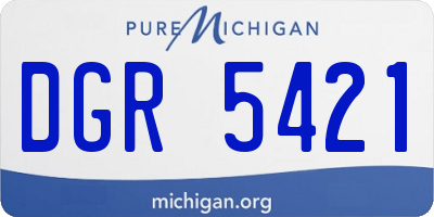 MI license plate DGR5421