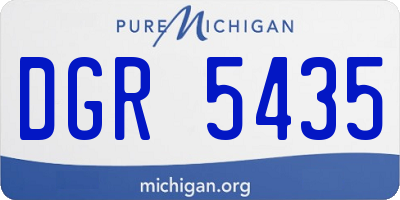 MI license plate DGR5435