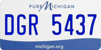 MI license plate DGR5437