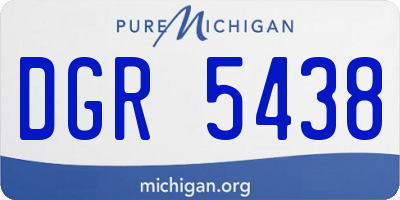 MI license plate DGR5438