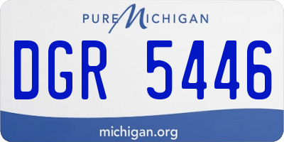 MI license plate DGR5446