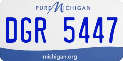 MI license plate DGR5447
