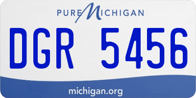 MI license plate DGR5456